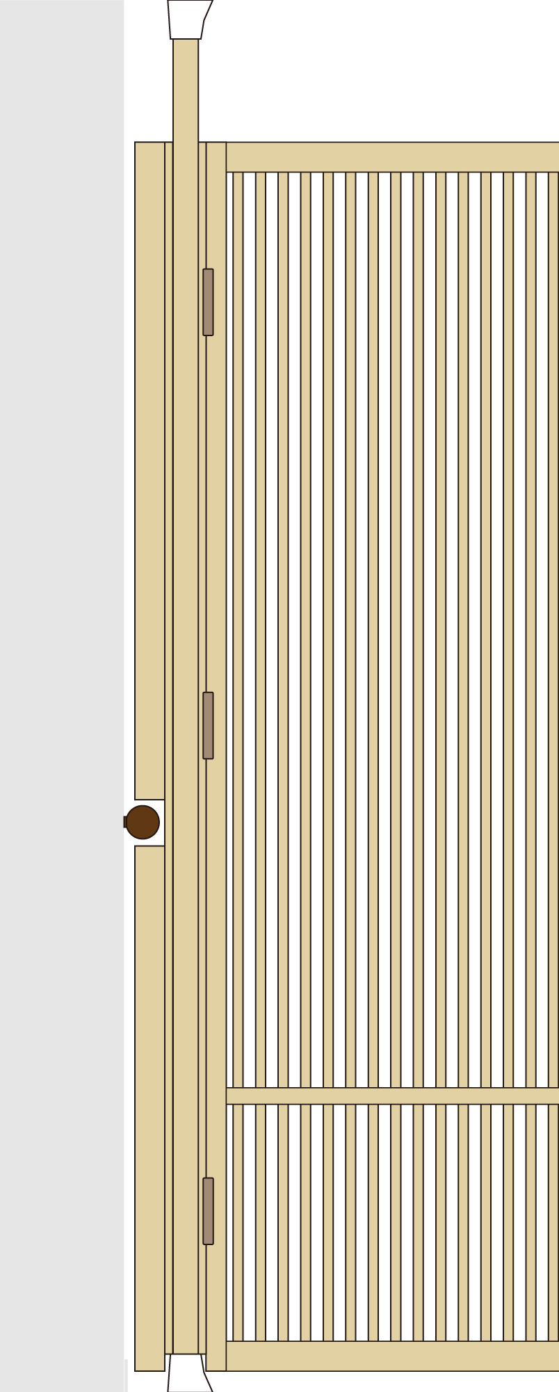 手すり避け加工
