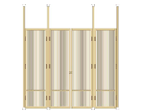 柵・観音開き・柵(トリプル)